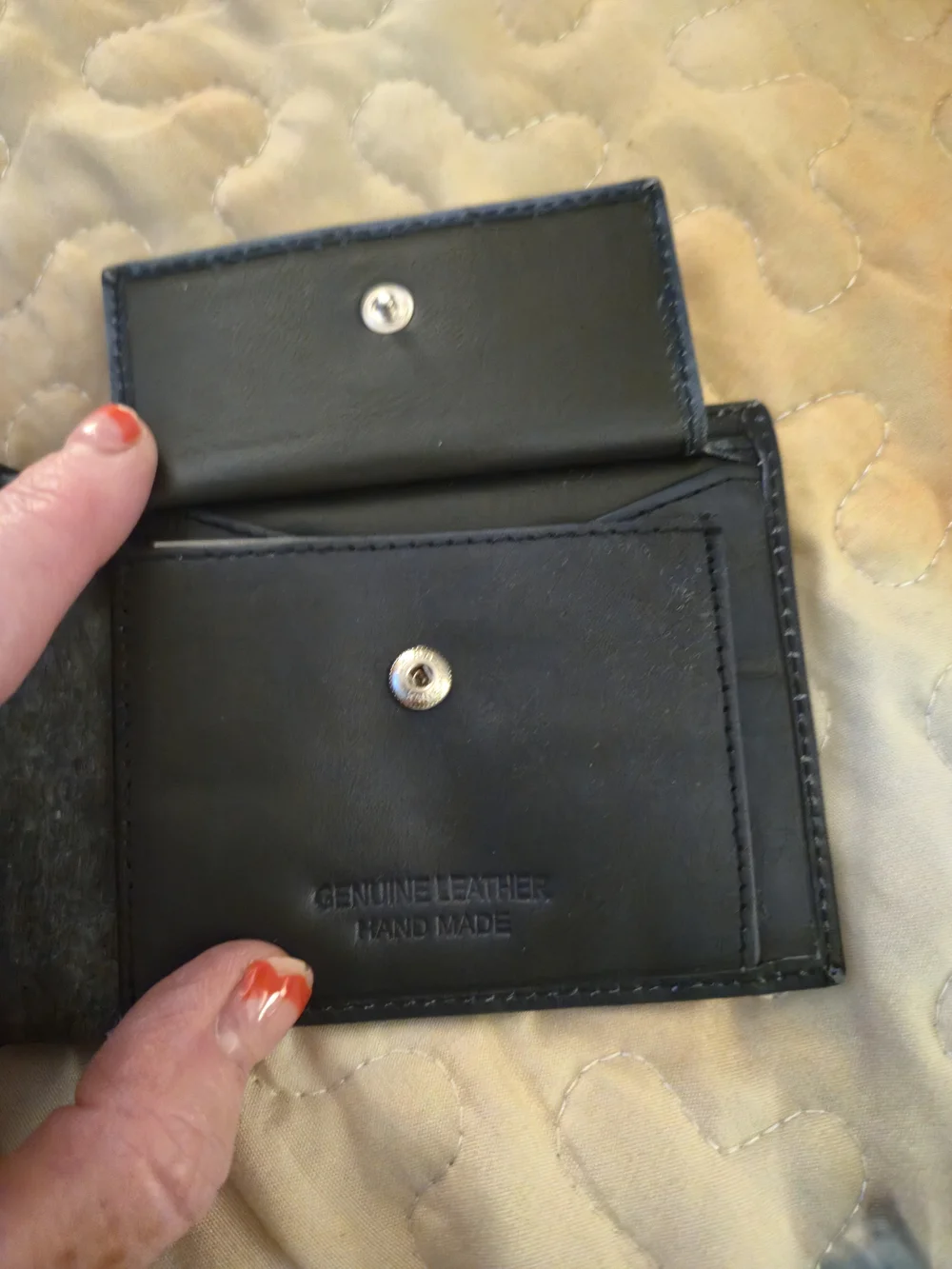 Tommy Hikfiger Men's Black Genuine Leather Bifold Wallet